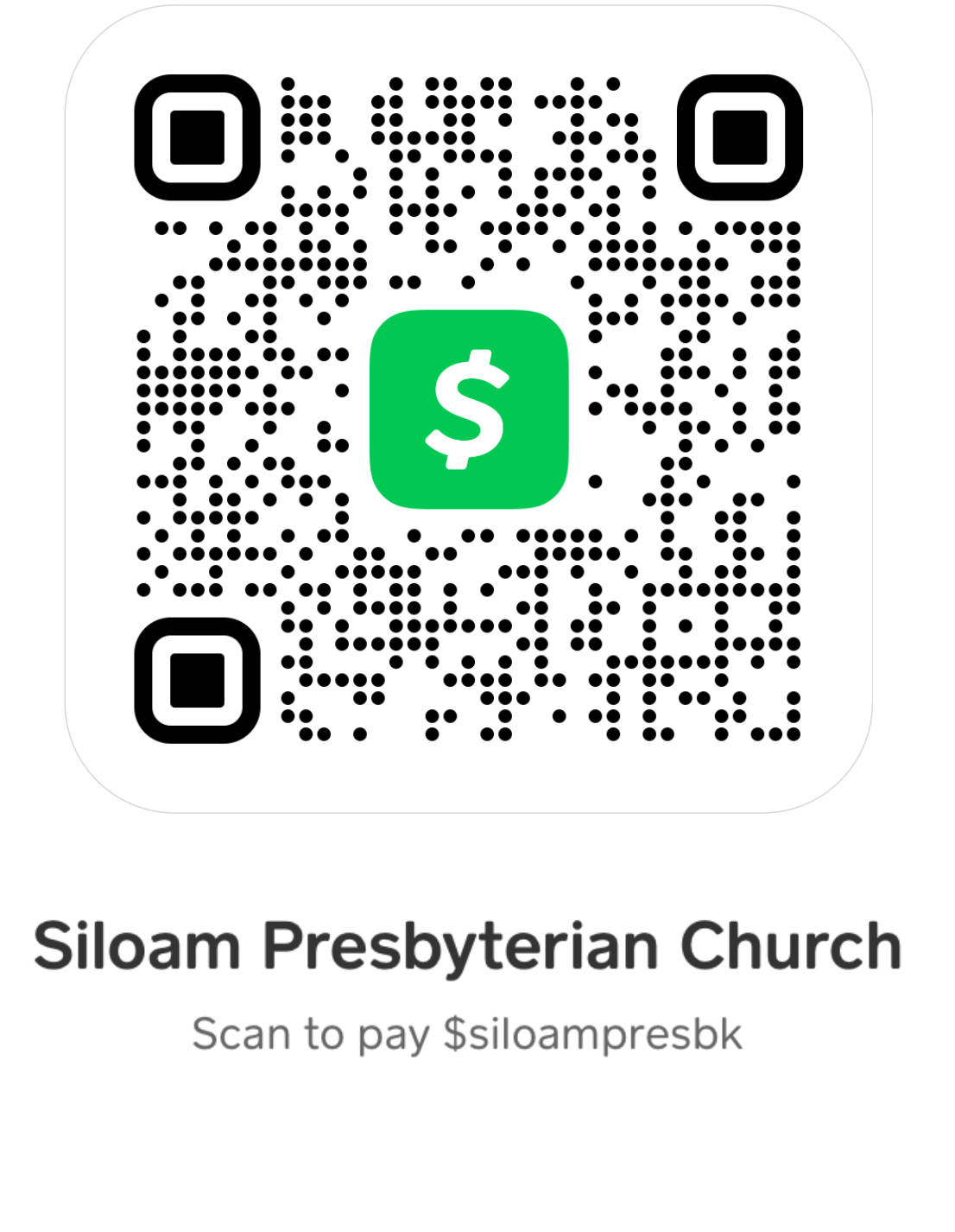 Cash App QR code for $siloampresbk